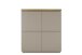 Kommode >PALAMOS< in holzfarben/grau, HWP - 113x123x40cm (BxHxT)