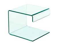 Beistelltisch >7217< in Klarglas, Glas - 43x39x41cm...
