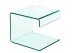 Beistelltisch >7217< in Klarglas, Glas - 43x39x41cm (BxHxT)