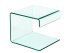 Beistelltisch >7217< in Klarglas, Glas - 43x39x41cm (BxHxT)