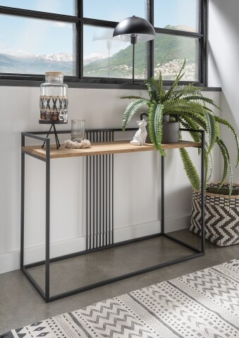 Konsole >7335< in Wildeiche, Massivholz - 100x75x40cm (BxHxT)