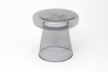 Beistelltisch >7/210< in Grau, Glas - 39x40cm (HxD)