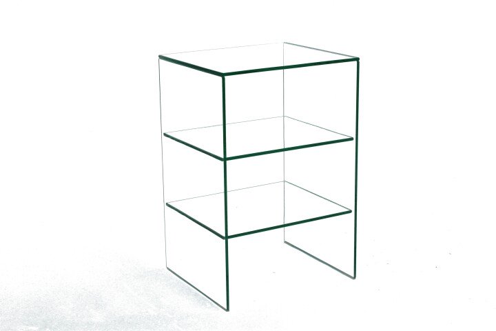 Ablageregal >7214< in Klarglas, Glas - 40x60x40cm (BxHxT)