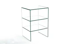 Ablageregal >7214< in Klarglas, Glas - 40x60x40cm...