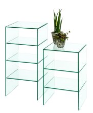 Ablageregal >7214< in Klarglas, Glas - 40x60x40cm (BxHxT)