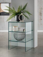 Ablageregal >7214< in Klarglas, Glas - 40x60x40cm...