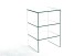 Ablageregal >7214< in Klarglas, Glas - 40x60x40cm (BxHxT)