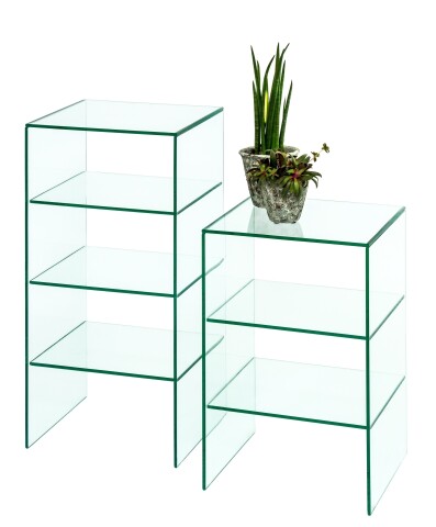 Ib Style Glasregal 10mm - 40x20cm Mit Halterungen & 25kg Tragkraft