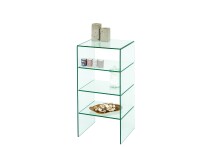 Ablageregal >7215< in Klarglas, Glas - 40x80x40cm (BxHxT)