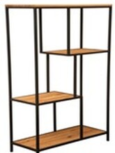 Bücherregal >7336< in Wildeiche, Massivholz - 90x190x37cm (BxHxT)