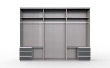 Kleiderschrank-Set >Seattle< in Weiß - 273x213x65cm (BxHxT)