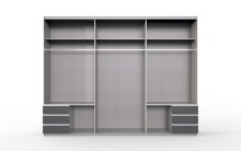 Schlafzimmer-Set >Seattle< in Weiß - 273x213x65cm (BxHxT)