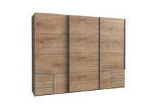 Kleiderschrank-Set >Seattle< in Plankeneiche-Nachbildung - 273x213x65cm (BxHxT)