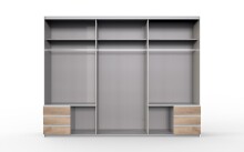 Kleiderschrank-Set >Seattle< in Plankeneiche-Nachbildung - 273x213x65cm (BxHxT)