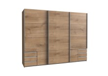 Schlafzimmer-Set >Seattle< in Plankeneiche-Nachbildung - 273x213x65cm (BxHxT)