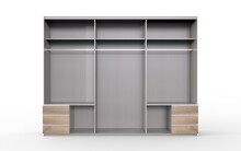 Schlafzimmer-Set >Seattle< in Plankeneiche-Nachbildung - 273x213x65cm (BxHxT)