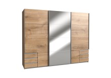 Schlafzimmer-Set >Seattle< in Plankeneiche-Nachbildung - 273x213x65cm (BxHxT)
