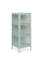 Vitrine >Milton< in mintgrün, Stahl -...