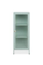 Vitrine >Milton< in mintgrün, Stahl - 40x101,5x40cm (BxHxT)