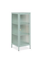 Vitrine >Milton< in mintgrün, Stahl -...