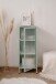 Vitrine >Milton< in mintgrün, Stahl - 40x101,5x40cm (BxHxT)