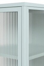 Vitrine >Milton< in mintgrün, Stahl - 80x101,5x40cm (BxHxT)
