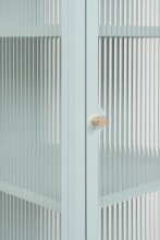 Vitrine >Milton< in mintgrün, Stahl - 80x101,5x40cm (BxHxT)