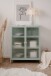 Vitrine >Milton< in mintgrün, Stahl - 80x101,5x40cm (BxHxT)