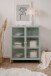 Vitrine >Milton< in mintgrün, Stahl - 80x101,5x40cm (BxHxT)