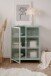 Vitrine >Milton< in mintgrün, Stahl - 80x101,5x40cm (BxHxT)