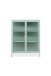 Vitrine >Milton< in mintgrün, Stahl - 80x101,5x40cm (BxHxT)
