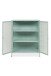 Vitrine >Milton< in mintgrün, Stahl - 80x101,5x40cm (BxHxT)