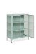 Vitrine >Milton< in mintgrün, Stahl - 80x101,5x40cm (BxHxT)