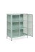 Vitrine >Milton< in mintgrün, Stahl - 80x101,5x40cm (BxHxT)