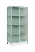 Vitrine >Milton< in mintgrün, Stahl -...