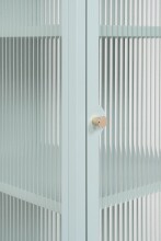 Vitrine >Milton< in mintgrün, Stahl - 80x160x40cm (BxHxT)