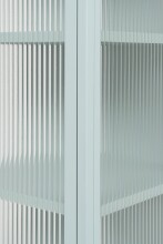 Vitrine >Milton< in mintgrün, Stahl - 80x160x40cm (BxHxT)