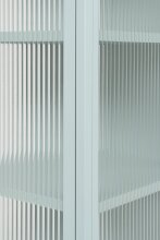 Vitrine >Milton< in mintgrün, Stahl - 80x160x40cm (BxHxT)