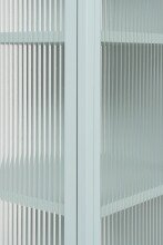 Vitrine >Milton< in mintgrün, Stahl - 80x160x40cm (BxHxT)