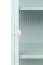 Vitrine >Milton< in mintgrün, Stahl - 80x160x40cm (BxHxT)