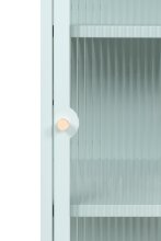 Vitrine >Milton< in mintgrün, Stahl - 80x160x40cm (BxHxT)