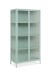 Vitrine >Milton< in mintgrün, Stahl - 80x160x40cm (BxHxT)