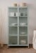 Vitrine >Milton< in mintgrün, Stahl - 80x160x40cm (BxHxT)