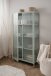 Vitrine >Milton< in mintgrün, Stahl - 80x160x40cm (BxHxT)
