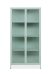Vitrine >Milton< in mintgrün, Stahl - 80x160x40cm (BxHxT)