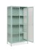 Vitrine >Milton< in mintgrün, Stahl - 80x160x40cm (BxHxT)