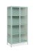 Vitrine >Milton< in mintgrün, Stahl - 80x160x40cm (BxHxT)