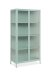 Vitrine >Milton< in mintgrün, Stahl - 80x160x40cm (BxHxT)