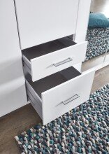 Drehtürenschrank >Freiburg< in WEISS - 225x208x58cm (BxHxT)