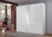 Drehtürenschrank >Freiburg< in WEISS - 225x208x58cm (BxHxT)
